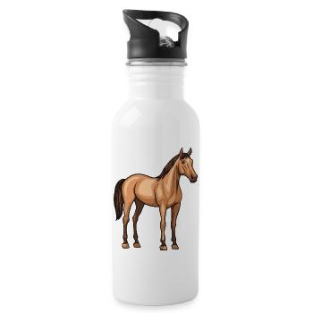 Horse - Water bottle with straw - white - Right