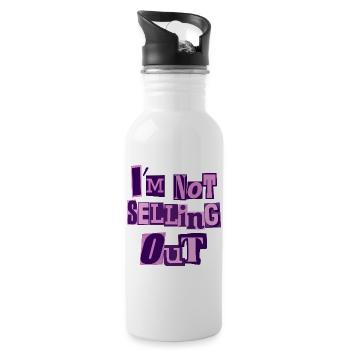 I'm not selling out (pink) - Water bottle with straw - white - Right