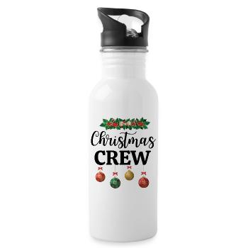 CHRISTMAS CREW - Water bottle with straw - white - Right