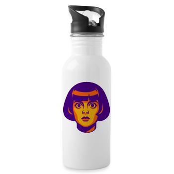 Hypno Woman Pop - Trinkflasche mit integriertem Trinkhalm - Weiß - Rechts