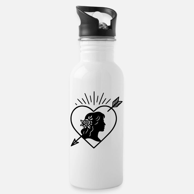 The Bride - Water bottle with straw - white