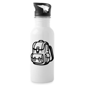Survival backpack - Water bottle with straw - white - Right