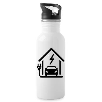 Borne de recharge pour mobilité électrique - Gourde avec paille intégrée - blanc - Droite
