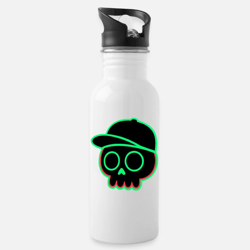 Casquette Néon - Gourde avec paille intégrée - blanc
