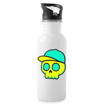 Casquette fluo Streetwear - Gourde avec paille intégrée - blanc - Droite