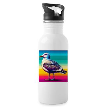 gull - Water bottle with straw - white - Right