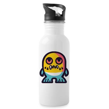 Phoque Zombie Halloween Zombie - Gourde avec paille intégrée - blanc - Droite