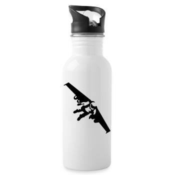 Jetman - Trinkflasche mit integriertem Trinkhalm - Weiß - Rechts