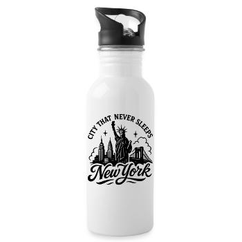 New york NY Yankees shirt - Trinkflasche mit integriertem Trinkhalm - Weiß - Rechts