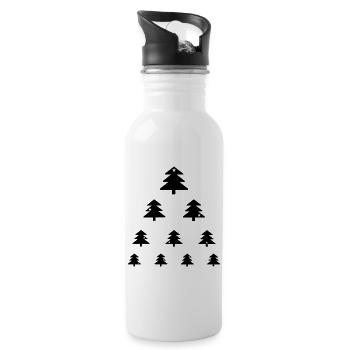 Christmas tree eye test - Water bottle with straw - white - Right