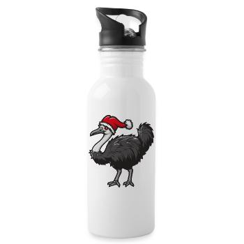 Bouquet Christmas - Water bottle with straw - white - Right