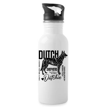Luci-Standing-SideView - Trinkflasche mit integriertem Trinkhalm - Weiß - Rechts
