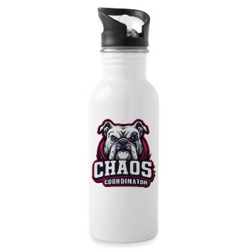 Bulldog Chaos Coordinator - Water bottle with straw - white - Right