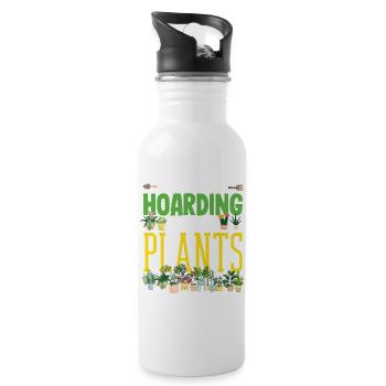 Garden & Plant Lovers Gifts - Water bottle with straw - white - Right
