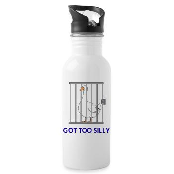 Goose – Got Too Silly - Water bottle with straw - white - Right