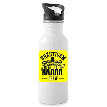 Groom Crew Bachelor Party - Water bottle with straw - white - Right