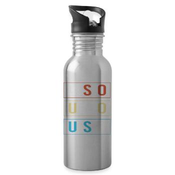 Samoa - Water bottle with straw - silver - Right