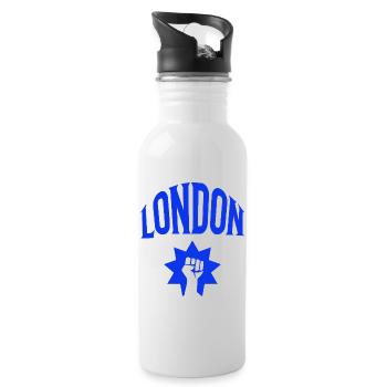 London - Trinkflasche mit integriertem Trinkhalm - Weiß - Rechts