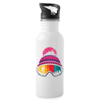 Après Ski Skier Hat Ski Goggles Sports d’hiver - Gourde avec paille intégrée - blanc - Droite