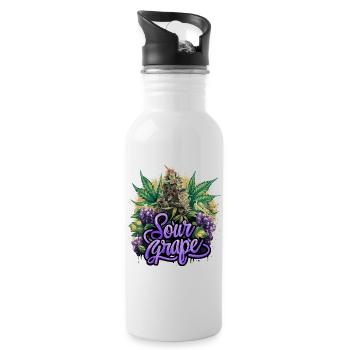 Sour Grape - Water bottle with straw - white - Right