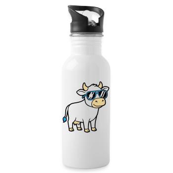 Lunettes de soleil Cool Cow Casual Vector - Gourde avec paille intégrée - blanc - Droite