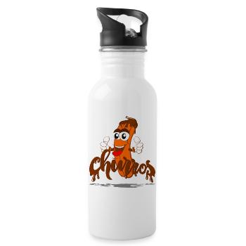 Churros - Water bottle with straw - white - Right