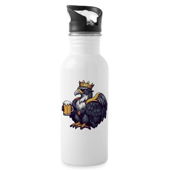 Harpy Bird Beer King - Water bottle with straw - white - Right