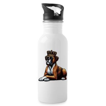 Boxer Boxer Porte-boxeurs Boxer Chien Boxer Propriétaire de boxer Fan boxer - Gourde avec paille intégrée - blanc - Droite