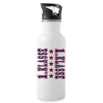 Grade 1 - First Grade School Enrollment School Child 2026 - Water bottle with straw - white - Right