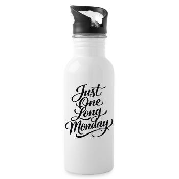 Sarcasm – Just a Long Monday – Funny Women - Water bottle with straw - white - Right