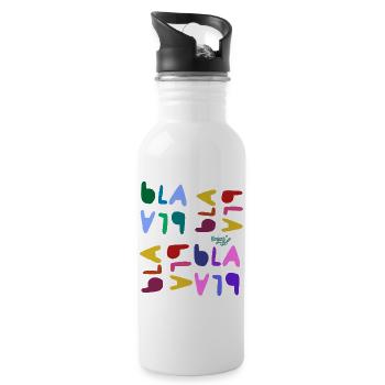 Bla blah blah - Water bottle with straw - white - Right