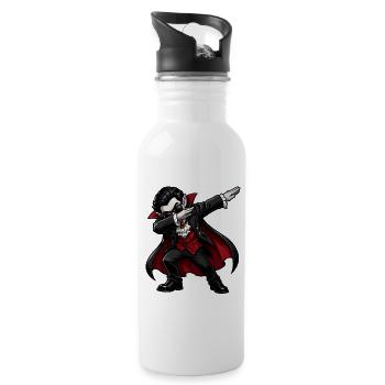 Dabbing Vampir - Trinkflasche mit integriertem Trinkhalm - Weiß - Rechts