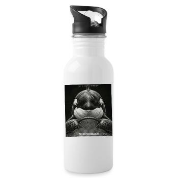 Fish Flashed - Water bottle with straw - white - Right