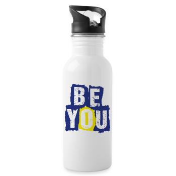 be_you - Water bottle with straw - white - Right