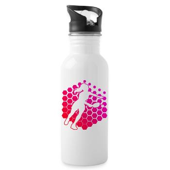Idée de cadeau pour joueur de pickleball pour la fête des mères - Gourde avec paille intégrée - blanc - Droite