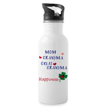 Mom - Trinkflasche mit integriertem Trinkhalm - Weiß - Rechts