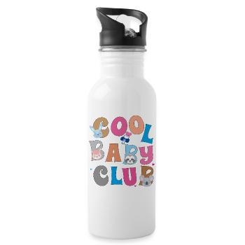 Cool Baby Club - Water bottle with straw - white - Right