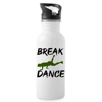 Breakdance - Gourde avec paille intégrée - blanc - Droite