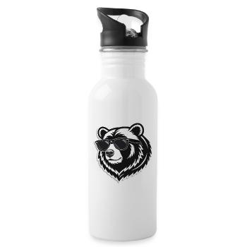 Black Bear Sunglasses - Water bottle with straw - white - Right