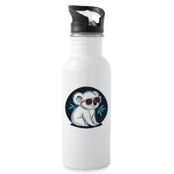 Koala chic sunglasses - Water bottle with straw - white - Right