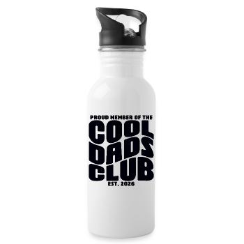Club des papas cool - Cadeau de la fête des pères 2026 - Gourde avec paille intégrée - blanc - Droite