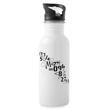 Mathe Mathematiker Analyst Zahlen Symbole  - Trinkflasche mit integriertem Trinkhalm - Weiß - Rechts
