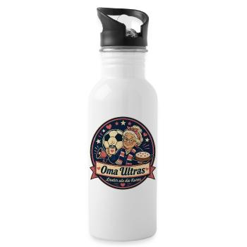 Oma Ultras - Trinkflasche mit integriertem Trinkhalm - Weiß - Rechts