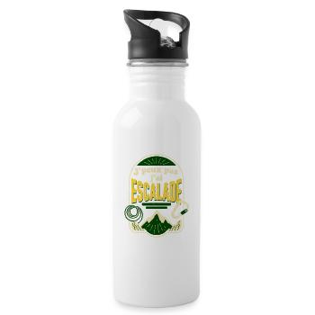J'peux pas j'ai escalade - Gourde avec paille intégrée - blanc - Droite