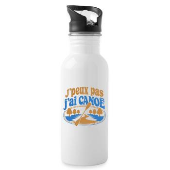 J’peux pas j’ai Canoë - Gourde avec paille intégrée - blanc - Droite