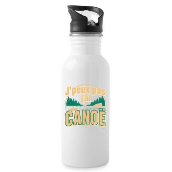 J'peux pas j'ai CANOE - Gourde avec paille intégrée - blanc - Droite