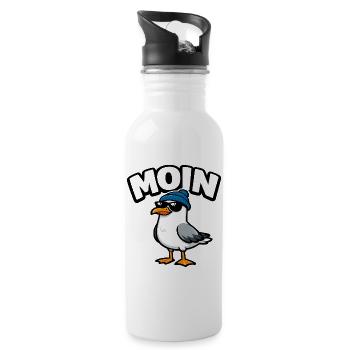 Moin Seagull - Gourde avec paille intégrée - blanc - Droite