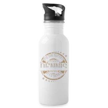 Dennis - Trinkflasche mit integriertem Trinkhalm - Weiß - Rechts