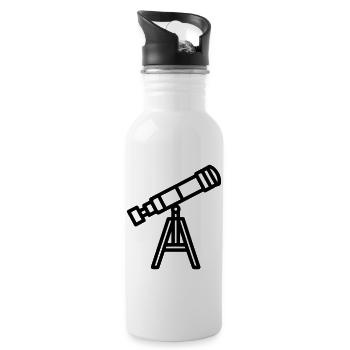 Teleskop - Trinkflasche mit integriertem Trinkhalm - Weiß - Rechts