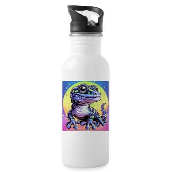 Gecko - Water bottle with straw - white - Right
